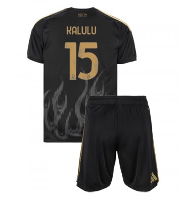 Juventus Pierre Kalulu #15 Tredjetrøje Børn 2026-27 Kortærmet (+ Korte bukser)
